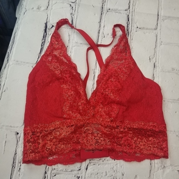 Soma red lace plunge bralette - Picture 1 of 4